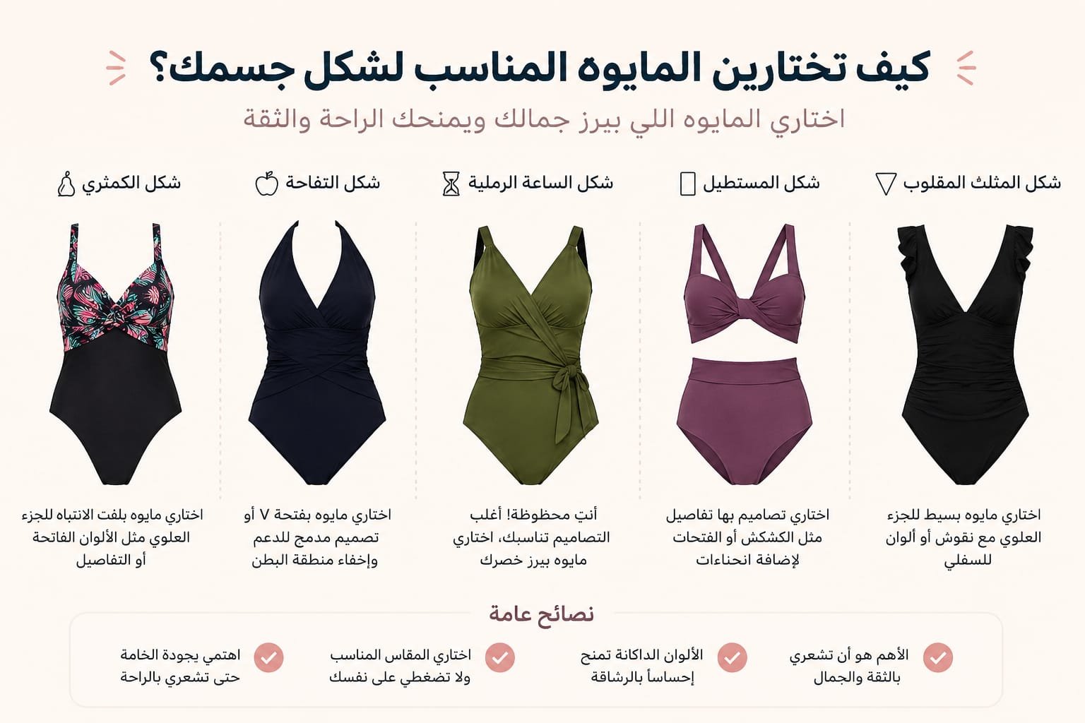 إزاي تختاري المايوه اللي يليق عليكي؟
