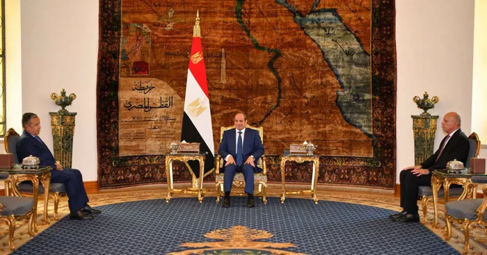 الرئيس المصري عبد الفتاح السيسي يستقبل المرشح لمنصب الأمين العام لجامعة الدول العربية نبيل فهمي