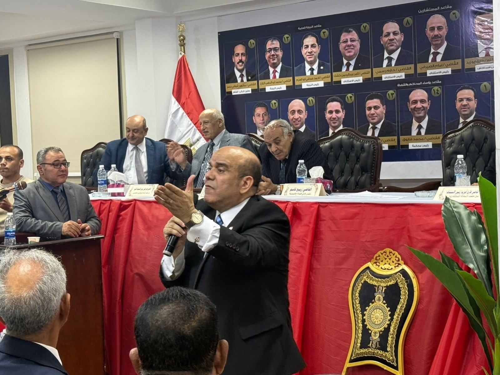 شاهد بـ الصور| حشد هائل لتأييد المستشار ربيع قاسم المرشح لرئاسة نادي القضاة