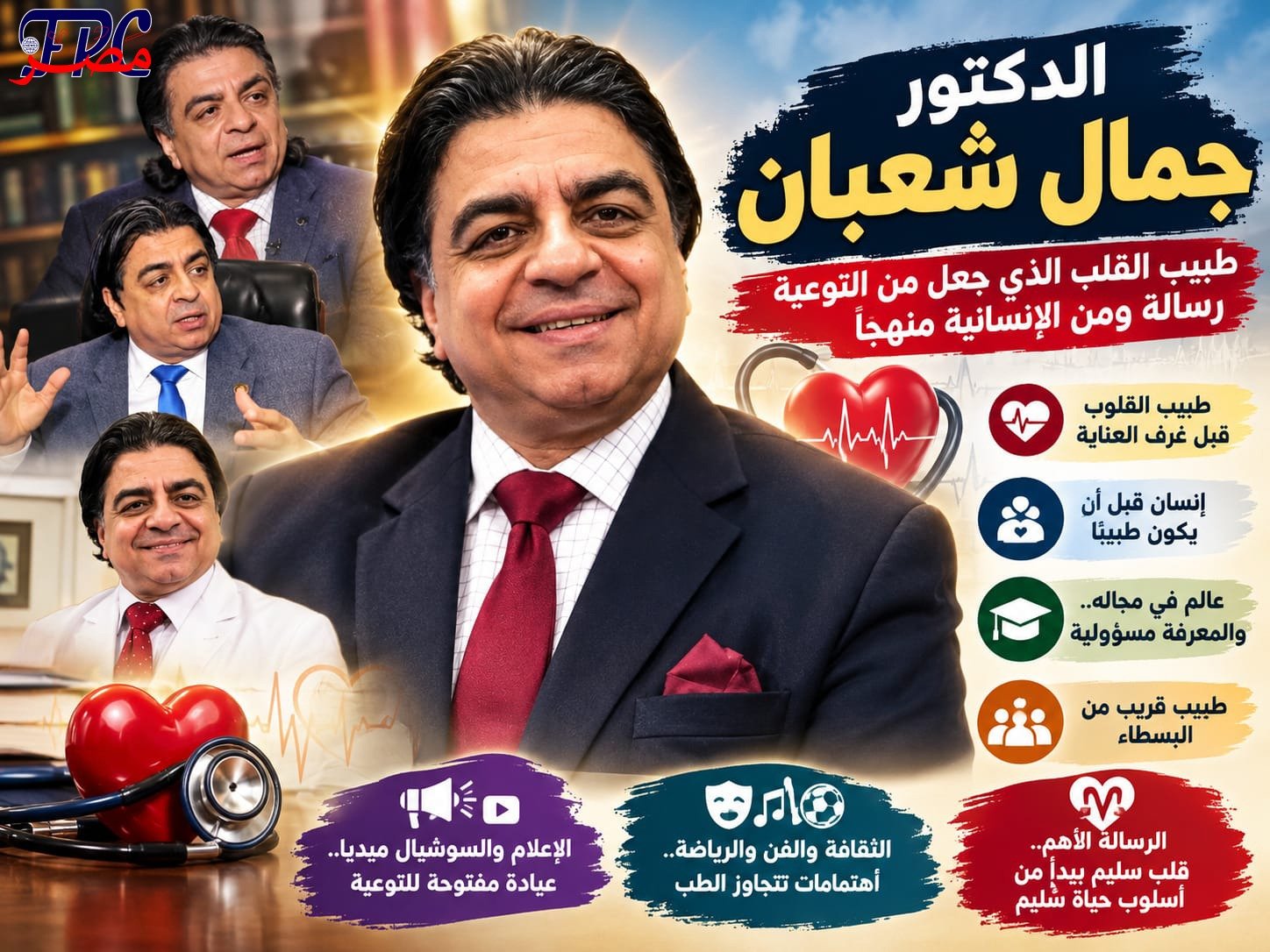 نبضات في حب الإنسان.. الدكتور جمال شعبان طبيب القلوب قبل غرف العناية