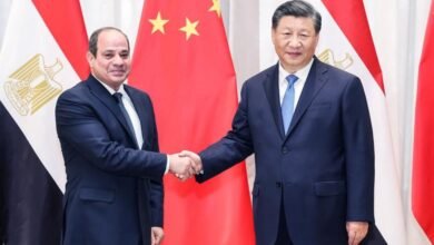 الرئيس عبدالفتاح السيسي ونظيره الصيني